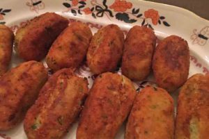 Roasted-Garlic, Herbed Potato Croquettes