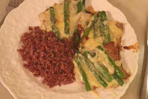 Scaloppine  with Asparagus and Two Sauces