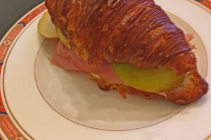 Croissant With Brie, Pear, and Ham
