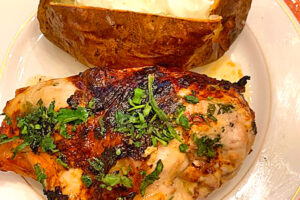 Chicken Breasts Broiled with Butter, Wine, and Tarragon