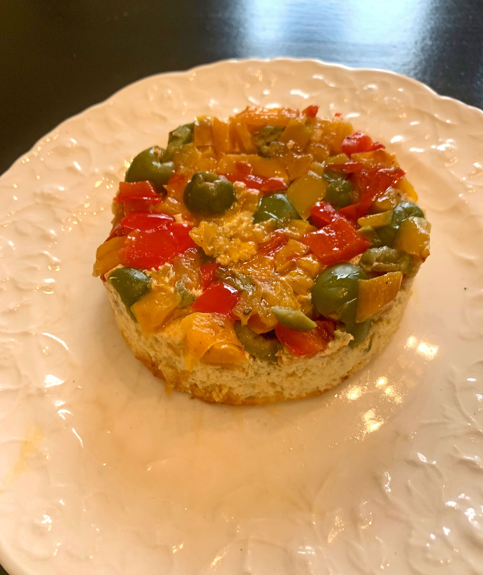 Baked Ricotta With Peppers and Onions