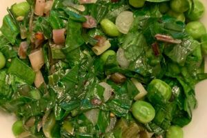 Butter-Braised Ramps and Peas