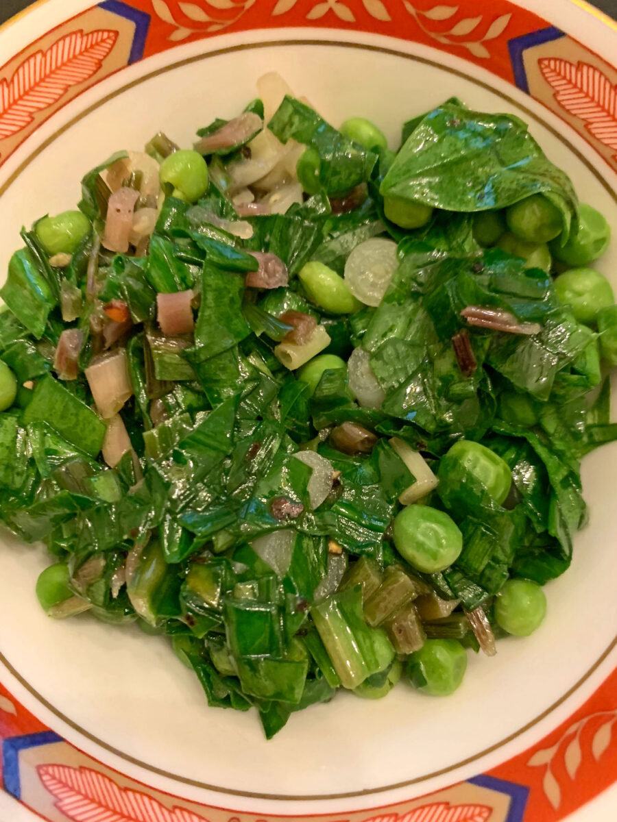Butter-Braised Ramps and Peas