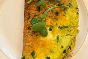 Parmesan-Chive Soufflé Omelette
