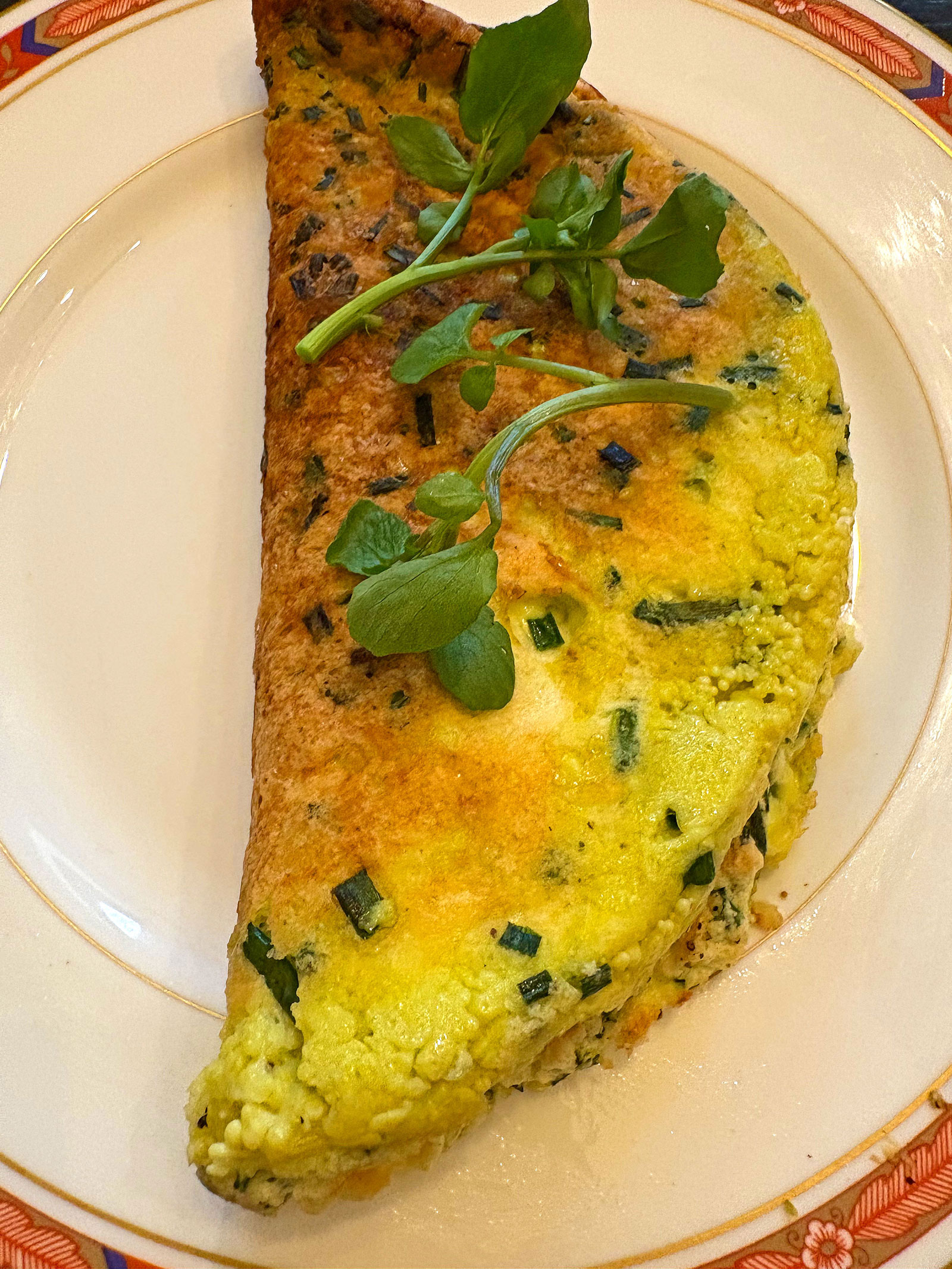 Paremesan-Chive Soufflé Omelette