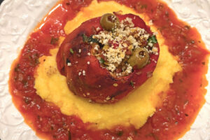 Sausage and Olive-Stuffed Roasted Peppers