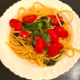 Tomatoes, Eggplant, and Basil Pasta