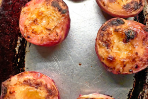 Grilled Peaches With Fontina