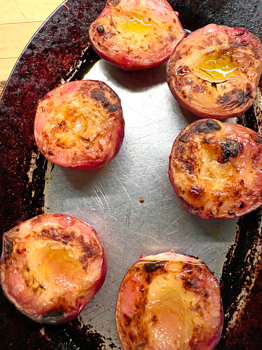 Grilled Peaches With Fontina